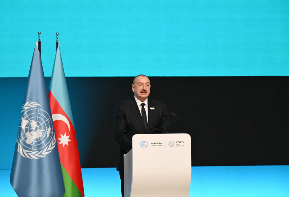 Azerbaijan’s President Criticizes Western Hypocrisy on Fossil Fuels at COP29