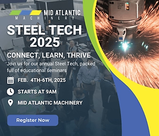 Mid Atlantic Machinery to Host Steel Tech 2025: Showcasing Cutting-Edge Metal Fabrication Technologies