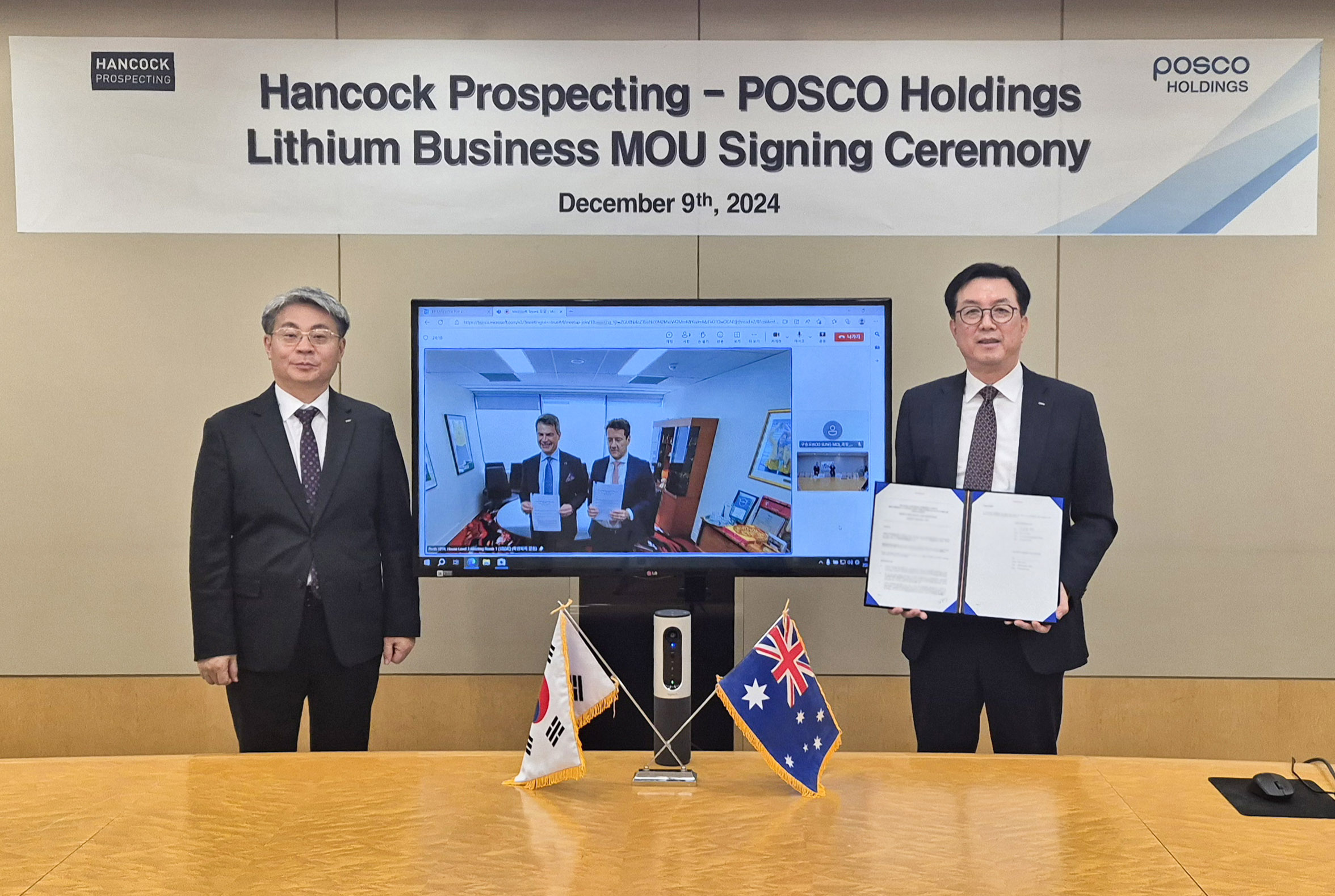 Posco and Hancock Prospecting to Build Major Lithium Processing Plant