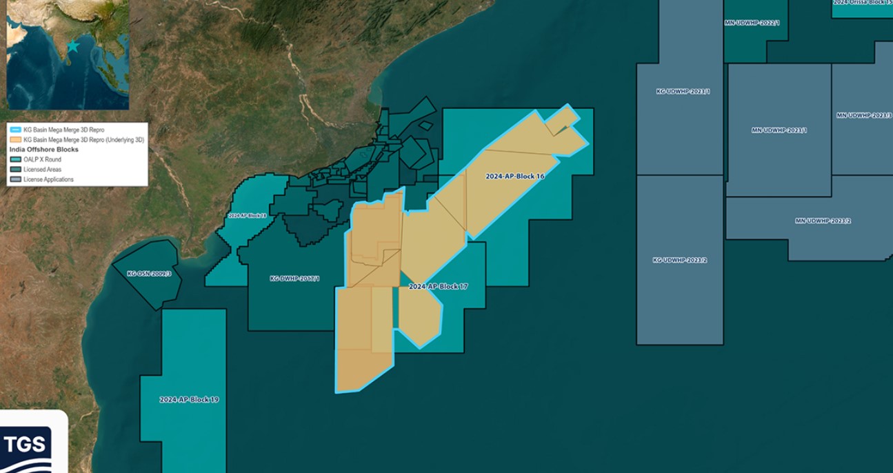 TGS Launches Mega 3D Reprocessing Project in India’s Krishna-Godavari Basin