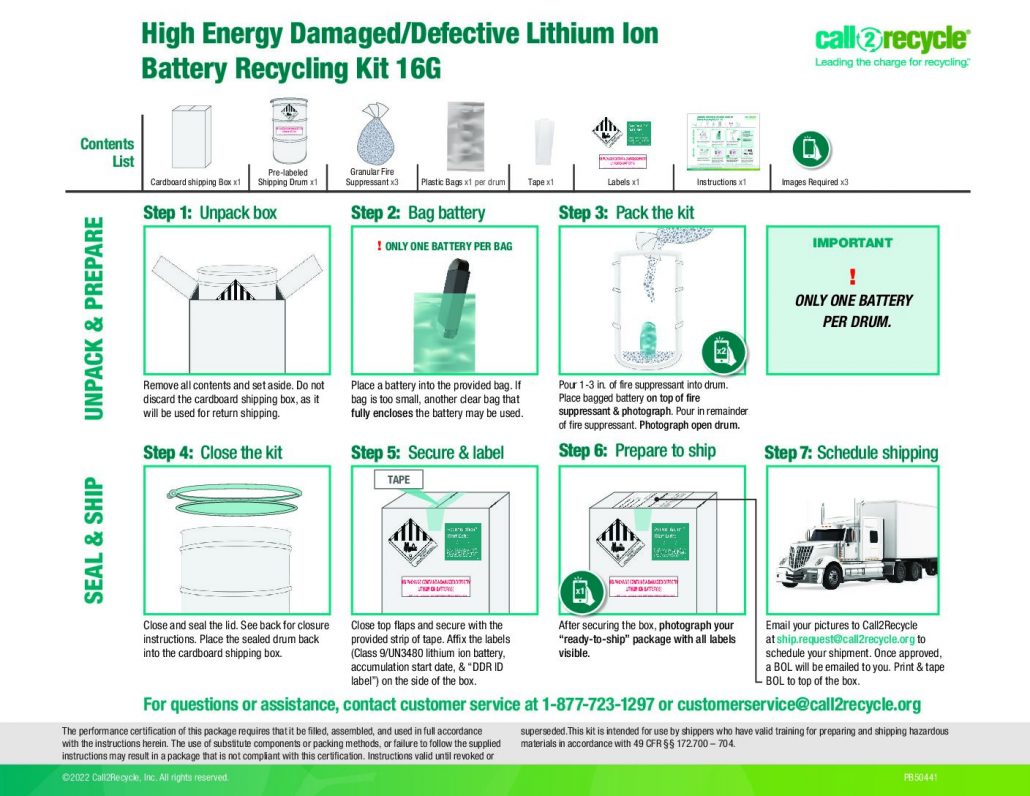 Call2Recycle, High Energy Battery Recycling Program